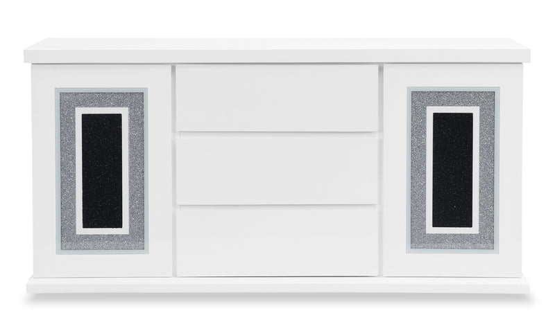 Garbo Dining Server with Storage, Glam,  64\"W - White