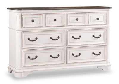Grace Bedroom 6-Drawer Dresser, 64"W x 40"H - Antique White | Commode Grace de 64 po (L) x 40 po (H) à 6 tiroirs pour la chambre à coucher - blanc antique