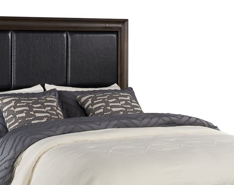 Kane Platform Storage Bed with Headboard & Frame, Vegan Leather, Brown - Queen Size