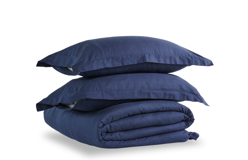 Kort & Co. Indigo 3-Piece Queen Duvet Cover Set - Navy