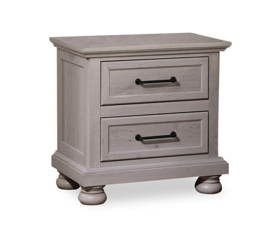Kylie Bedside 2-Drawer Nightstand with USB Port, 26"W x 25"H - Sand | Table de nuit Kylie de 26 po (l) x 25 po (H) à 2 tiroirs avec port USB - sable