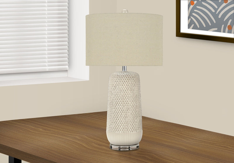 31\" Cream Ceramic Table Lamp