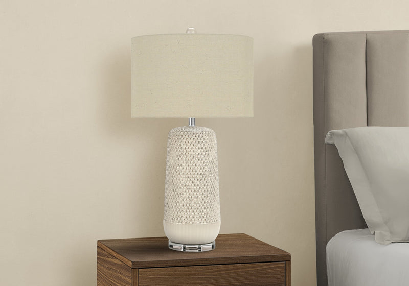 31\" Cream Ceramic Table Lamp