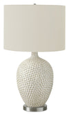28\" Cream Ceramic Table Lamp