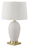 26\" White and Gold Table Lamp