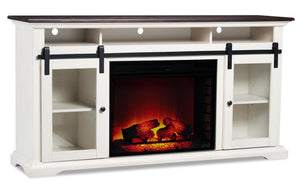 Monte 69” Electric Fireplace TV Stand - White