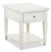 Newman 20\" Traditional End Table with Storage and Shelf - Alabaster White Pine