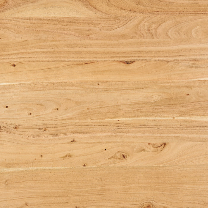 Oskar Dining Table, Acacia Wood & Metal, 79\"W - Natural & Black