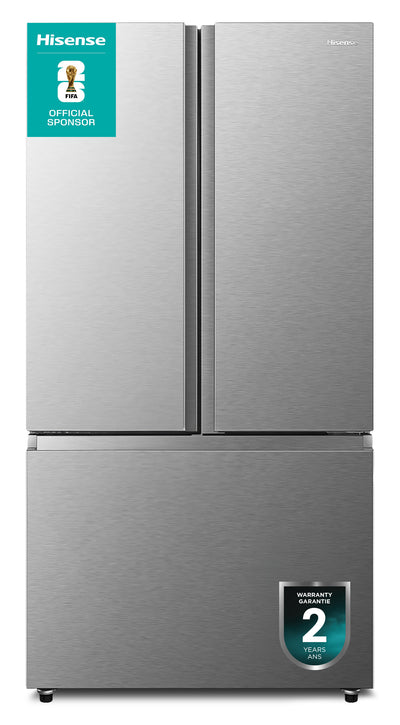 Hisense 36" 22.5 Cu. Ft. Counter-Depth French-Door Refrigerator - Stainless Steel - RF225A3CSE | Réfrigérateur Hisense de 22,5 pi³ et de 36 po de profondeur comptoir à portes françaises - acier inoxydable - RF225A3CSE