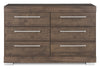 Riley Bedroom 6-Drawer Dresser, 49\"W x 31\"H, Made in Canada - Grey