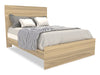 Riley Panel Bed with Headboard & Frame for Kids, Made in Canada, Natural - Full Size