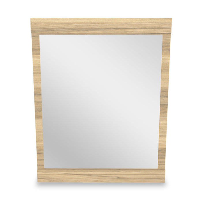 Riley 5pc Bedroom Set with Panel Bed, Dresser & Mirror, Made in Canada, Natural - Full Size