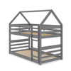Gemma Twin Over Twin House Bunk Bed - Grey