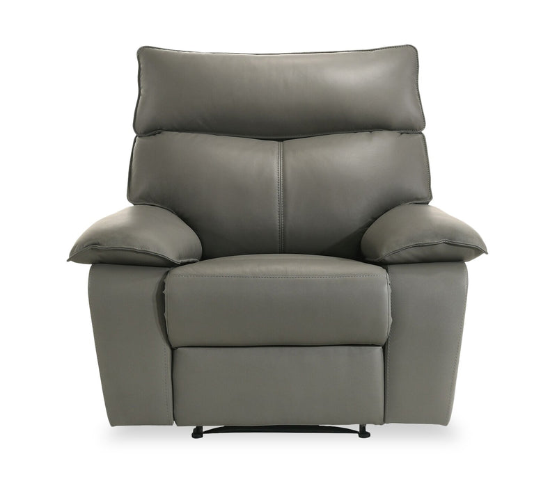 Matteo 42\" Genuine Leather Reclining Chair - Aviarah Grey