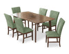 Rain 7-Piece Rectangle Dining Set - Green