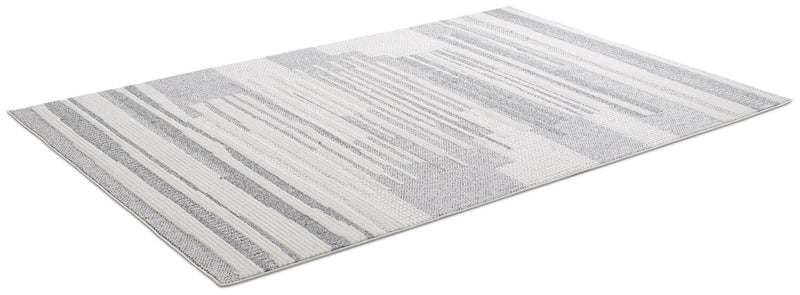 Rhodes Checkered Grey Area Rug - 7'11\" x 10'10\"