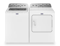 Maytag 5.4 Cu. Ft. Top-Load Washer and 7 Cu. Ft. Gas Dryer with Steam - White