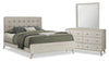 Cami 5pc Bedroom Set with Bed, Dresser & Mirror, Mid-Century Modern, Grey Oak - Queen Size