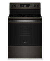 Whirlpool 5.3 Cu. Ft. Electric Range with Air Cooking – Black on Stainless - YWFES5730SV