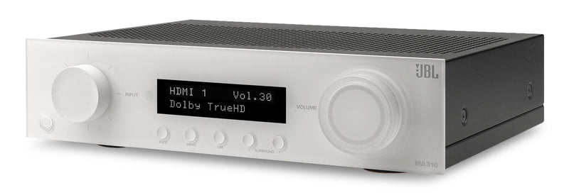 JBL MA310 5.2-Channel 4K AV Receiver - White (JBLMA310WHTAM)