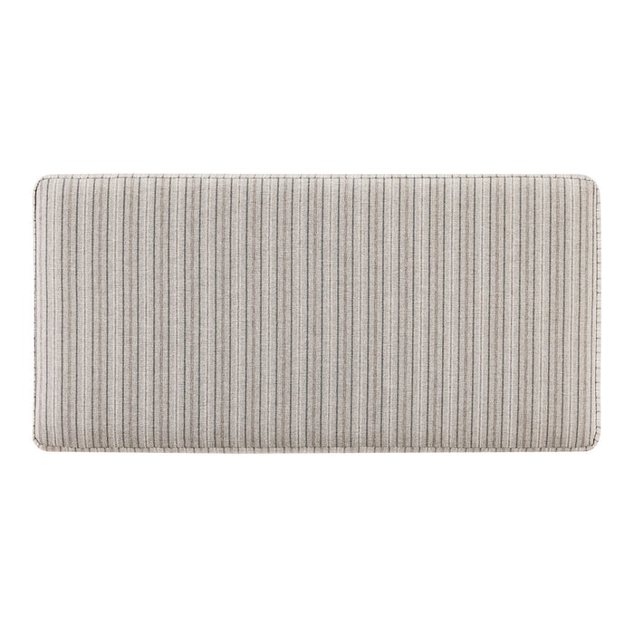 Calgary 32\" Storage Fabric Ottoman - Grey Striped