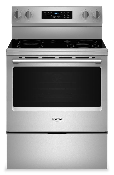 Maytag 30\" 5.3 Cu. Ft. Electric Range with No Preheat Air Fry - Stainless Steel - YMFES6030RZ