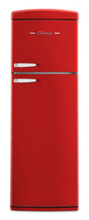 Unique Classic Retro 24\" 11 Cu Ft. Top Freezer Refrigerator – Candy Red - UNQ-310L R TM