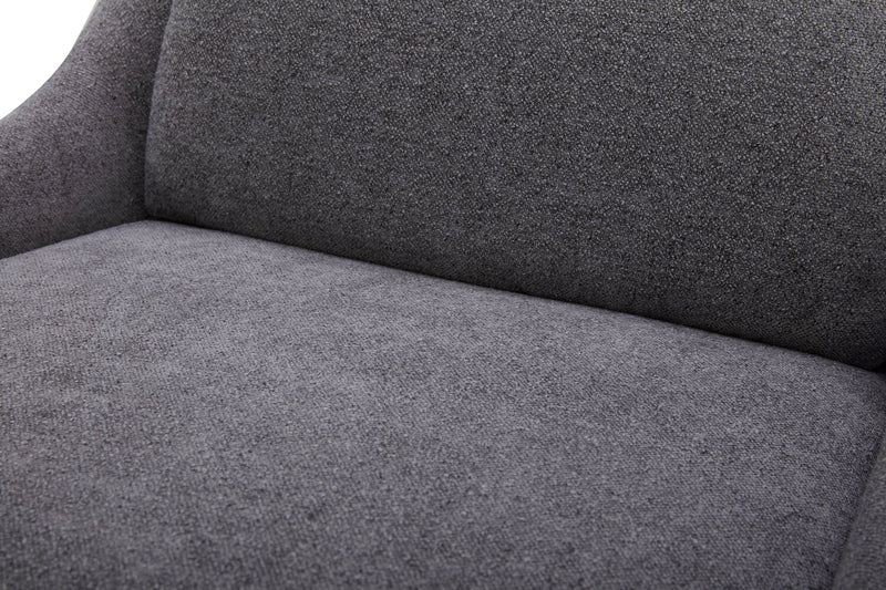 Clay Dining Chair with Polyester Fabric - Pewter Grey