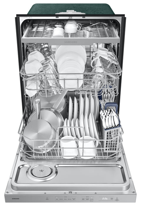 Samsung 24\" 48 dBA 5500 Series Top-Control Dishwasher with Third Rack - DW80DG5500SRAA