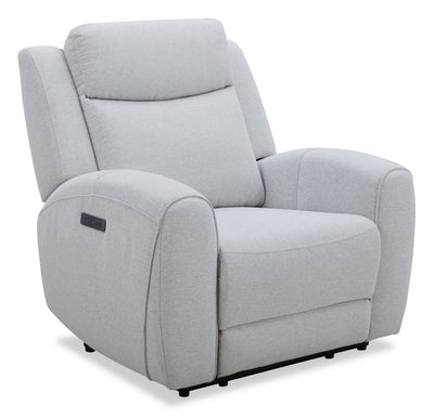 Reign 41.25" Fabric Power Reclining Chair with USB Port - Bronco Stone Grey | Fauteuil à inclinaison électrique Reign de 41,25 po en tissu avec port USB - gris pierre Bronco