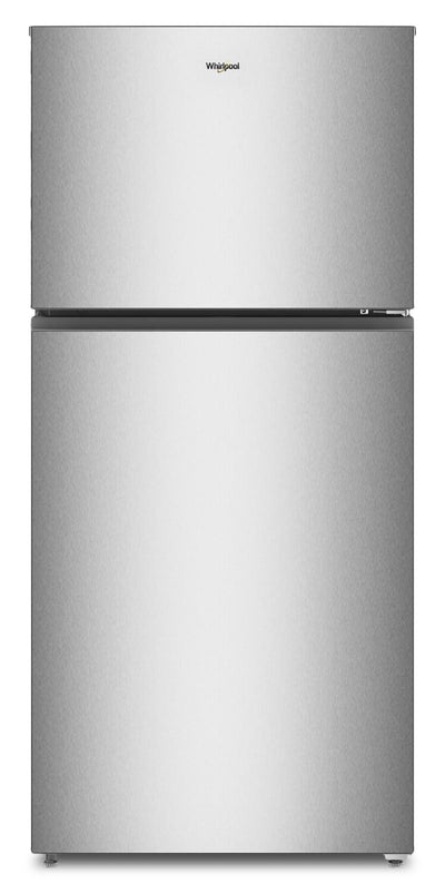 Whirlpool 29.5" 19 Cu. Ft. Top Freezer Refrigerator – Fingerprint Resistant Stainless Steel - WRTX5419SZ | Réfrigérateur Whirlpool de 19 pi³ et de 29,5 po à congélateur supérieur - acier inoxydable résistant aux traces de doigts - WRTX5419SZ