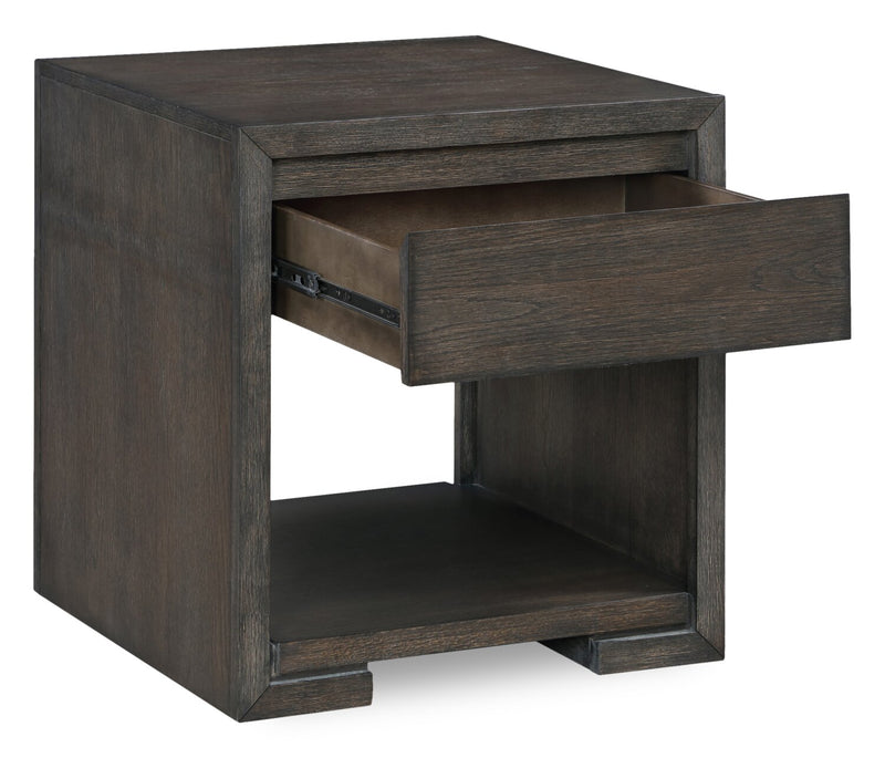 Zelda 24\" End Table with Storage and Shelf – Warm Mocha