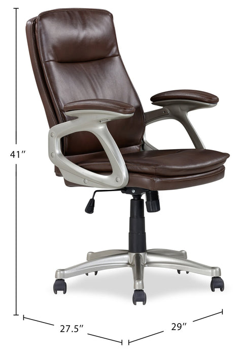 Sealy® Dimitri 29” Adjustable Office Chair - Brown