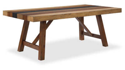 Boden Dining Table, 78"W, Trestle Base - Brown | Table de salle à manger Boden de 78 po (L) avec base à tréteaux - brune