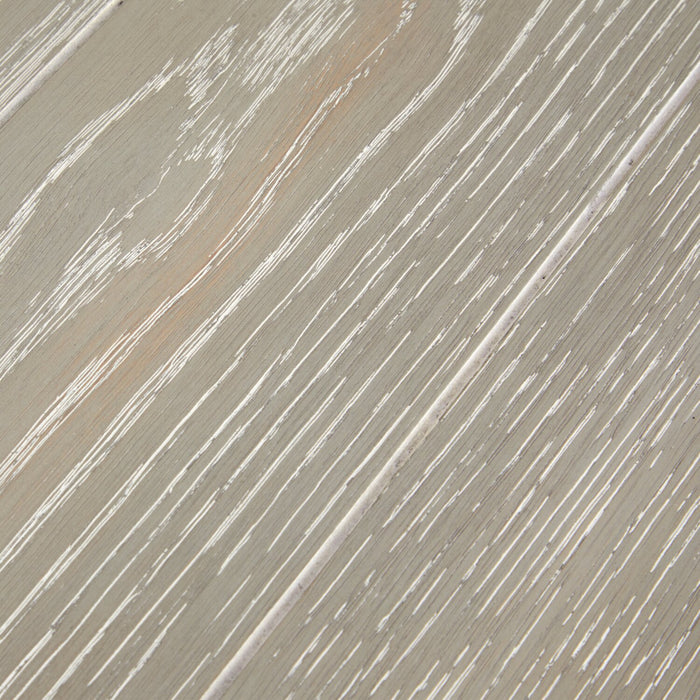 Clifford 60” Contemporary Solid Wood Coffee Table with Shelf and Casters - Calico Grey