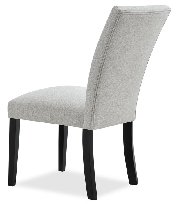 Burk 5pc Dining Set with Table & 4 Chairs, Resin Marble-Look Top, 72\"W - Black/White