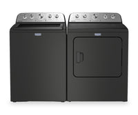 Maytag 5.4 Cu Ft. Top Load Washer with Pet Pro and 7.0 Cu Ft. Gas Dryer – Volcano Black