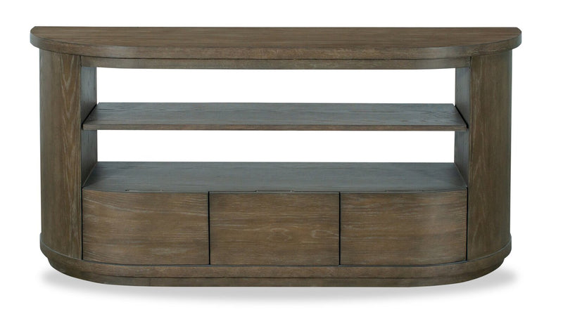 Eldon 60” Modern Round Solid Wood Sofa Table with Storage - Porpoise