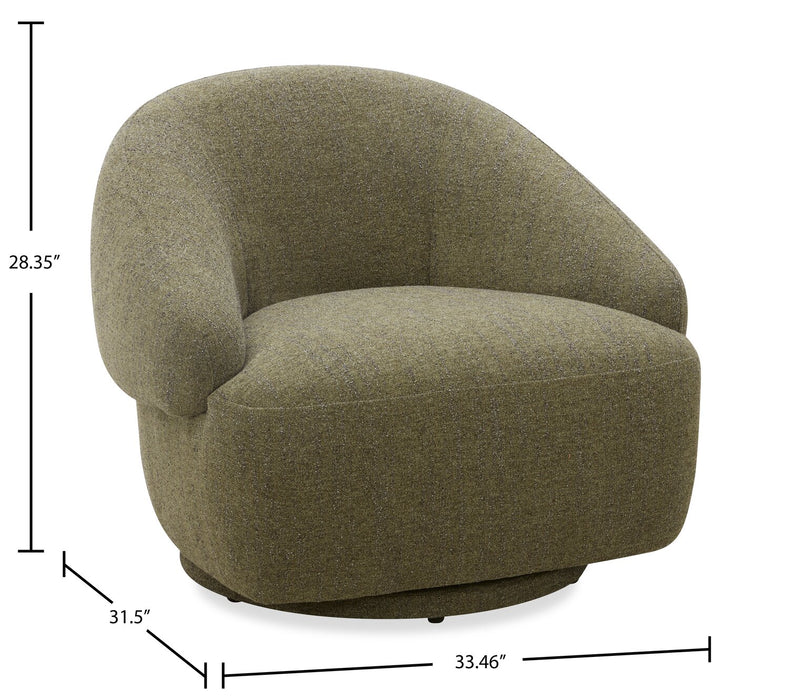 Villa Swivel Accent Chair - Forest