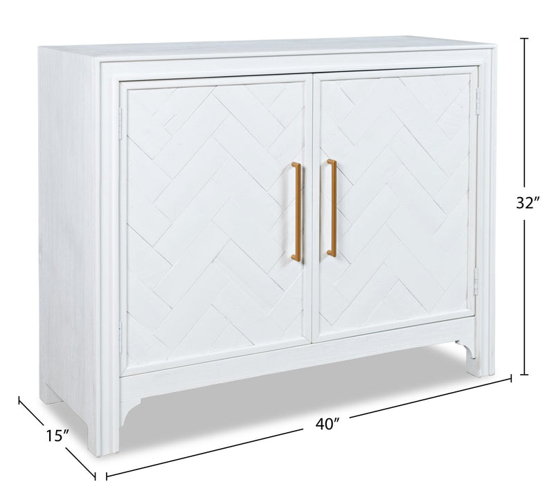 Keena 40\" Solid Wood Accent Cabinet - White