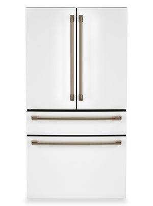 Café 36” 23.2 Cu. Ft. Smart Counter-Depth 4-Door French Door Refrigerator – Matte White - CJE23DP4WW2
