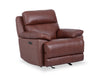 Sorrento 42\" Genuine Leather Power Reclining Chair with USB Port - Madrid Brick Brown