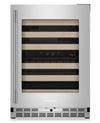 Kitchenaid® 24\" Undercounter Wine Cellar with Full-Extension Wood-Front Racks - Stainless Steel - KUWR524SPS