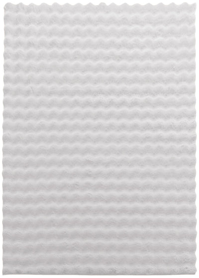 Dream Step Memory Foam Bubble Light Grey Faux Fur Area Rug - 7' x 10' | Carpette Dream Step à bulles en fausse fourrure gris clair avec mousse à mémoire de forme - 7 pi x 10 pi