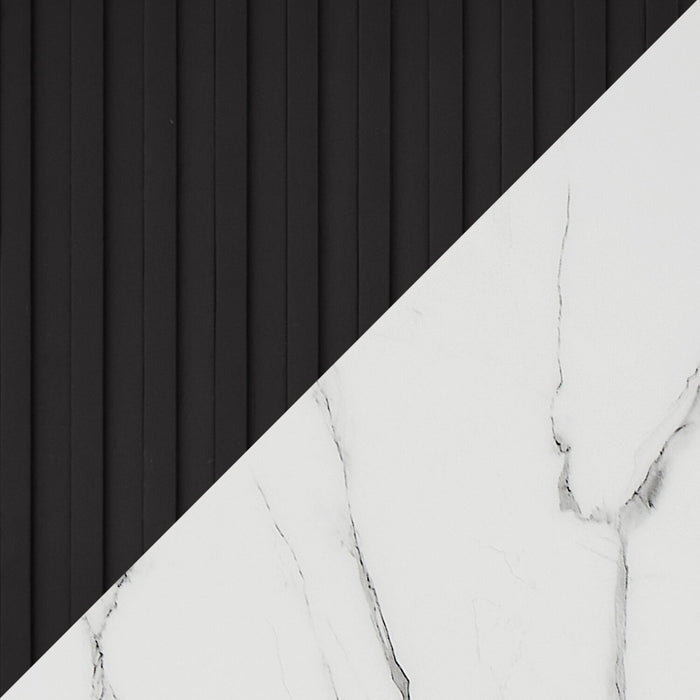 Kort & Co. Capri 5pc Dining Set with Table & 4 Chairs, Gold Accent, Pedestal Base, 72\"W - White