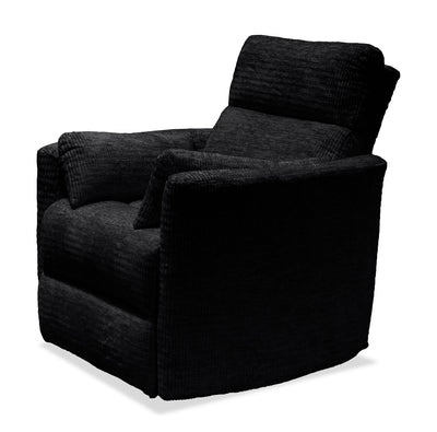 Remi 38" Fabric Swivel Glider Reclining Chair – Charcoal | Fauteuil pivotant, coulissant et inclinable Remi de 38 po en tissu - anthracite