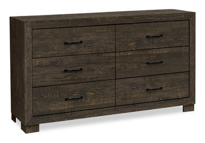 Ethan Bedroom 6-Drawer Dresser, 59"W x 34"H - Rustic Brown | Commode de chambre à coucher Ethan de 59 po (L) x 34 po (H) à 6 tiroirs - brun rustique