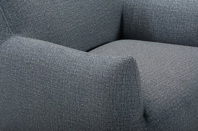 Luna 35.4\" Fabric Accent Chair - Grey