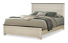 Clara Panel Bed with Headboard & Frame, Bleached Oak & Brown - Queen Size