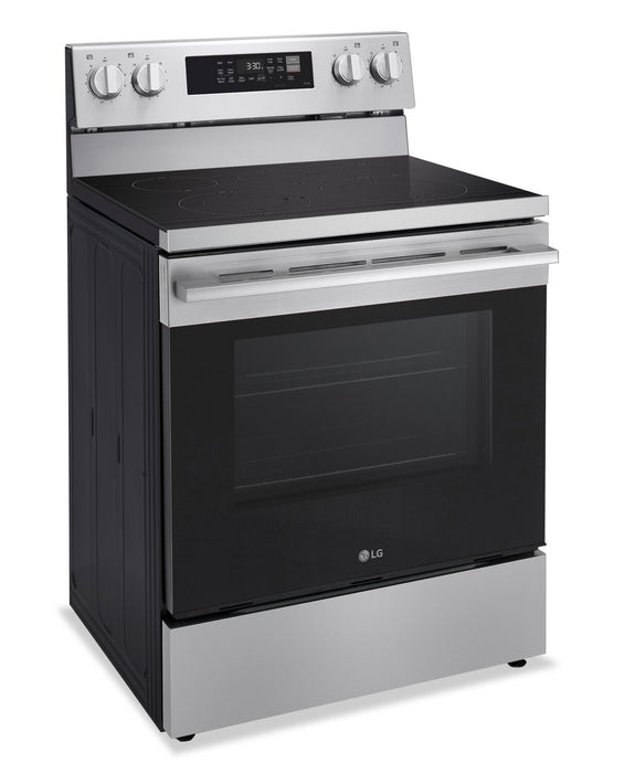 LG 6.3 Cu. Ft. Smart Electric Range with Air Fry - Stainless Steel - LREN6323YE